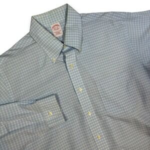 Brooks Brothers Mens Long Sleeve‎ Button Down Shirt Blue Checkered